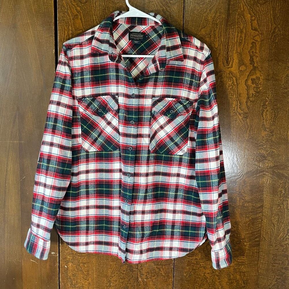 Pendleton Plaid Flannel Shirt Sz M
